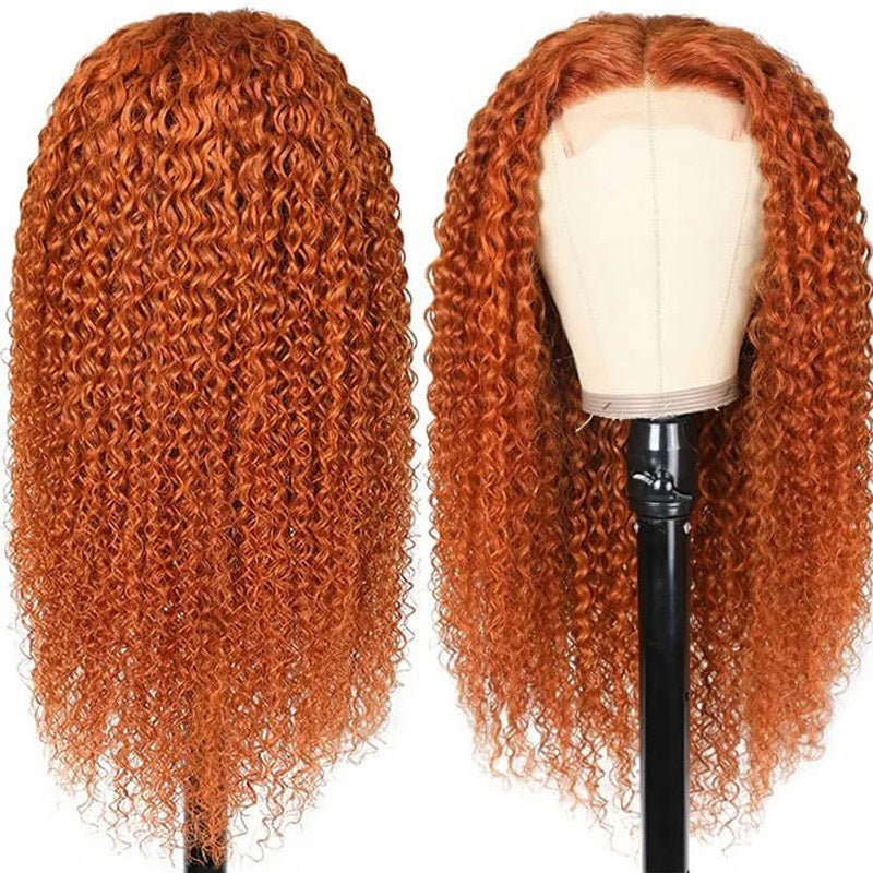 ginger color jerry curly wigs