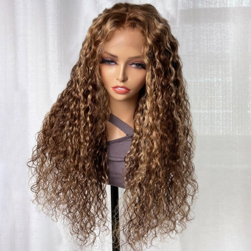 highlight water wave 13x4 lace front wig