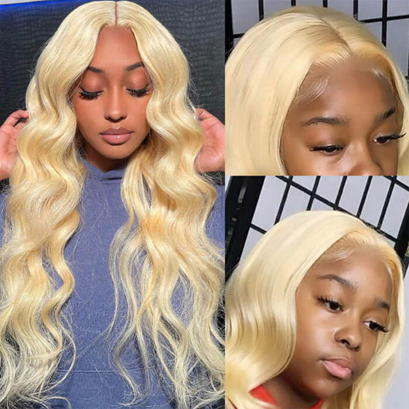 blonde hair lace frontal wig