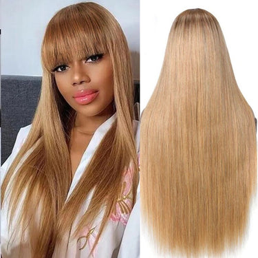 Blonde 13x4 HD Lace Front Wigs With Bangs