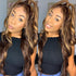 13x4 lace front wig loose wave highlight hair