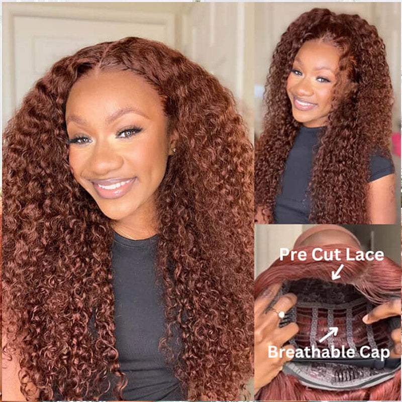 13x4 hd lace reddish brown jerry curly lace wig