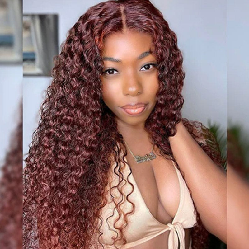 13x4 hd lace reddish brown jerry curly wig