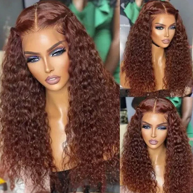 13x4 hd lace reddish brown jerry curly wigs