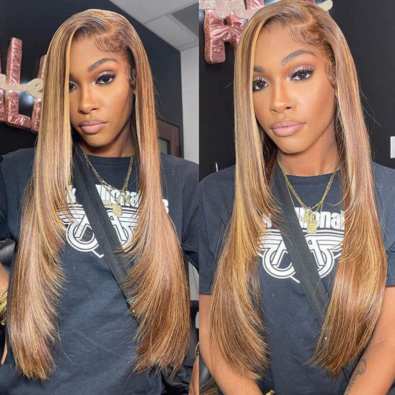 13x4 lace front wigs colored straight hair