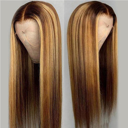 honey bl.onde highlight straight hd lace wigs