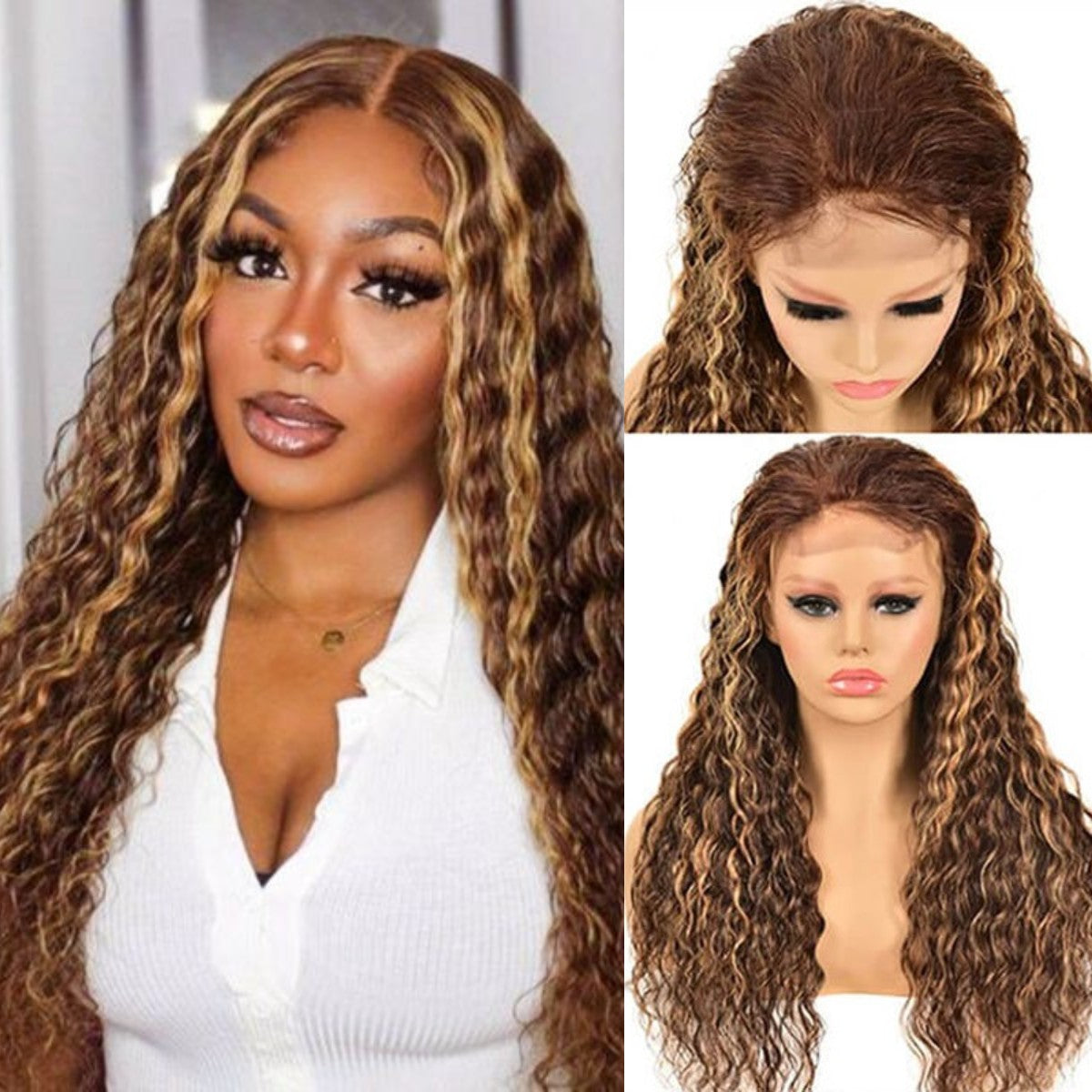 13x4 lace front wigs blonde highlight hair