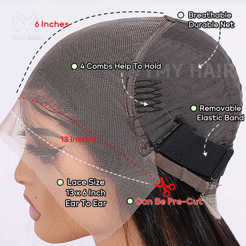 13x6 HD lacw front wigs cap