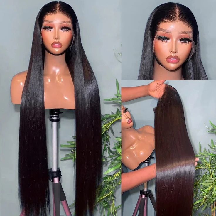 Bleached Knots 5x5/13x4/13x6 Full Lace Frontal Wigs Silky Straight Glueless HD Lace Wigs 3D Dome Cap Wigs