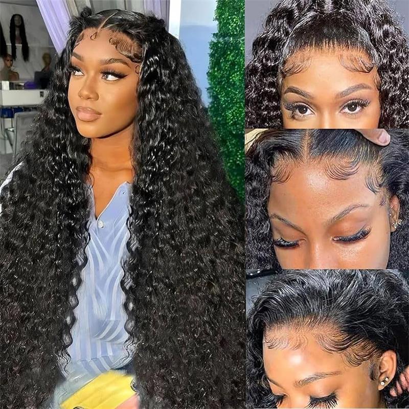 13x6 HD Lace Front Wig Pre Plucked Deep Wave Human Hair Wigs