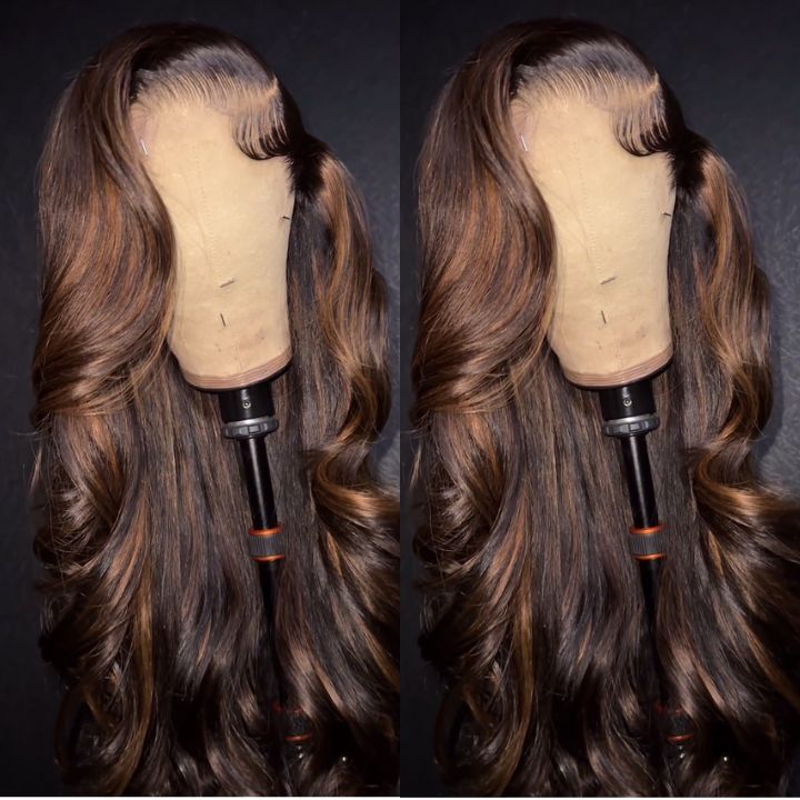 [Invisible Strap Adjustable] Highlight Colored Wig Invisi-Strap Snug Fit 360 HD Lace Frontal Wig Bleached Knots 5x8/13x4 Glueless Wig