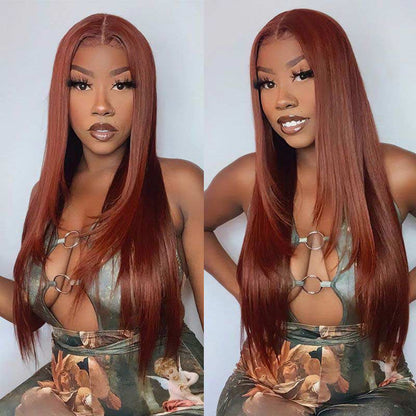 pre everything reddish brown wig