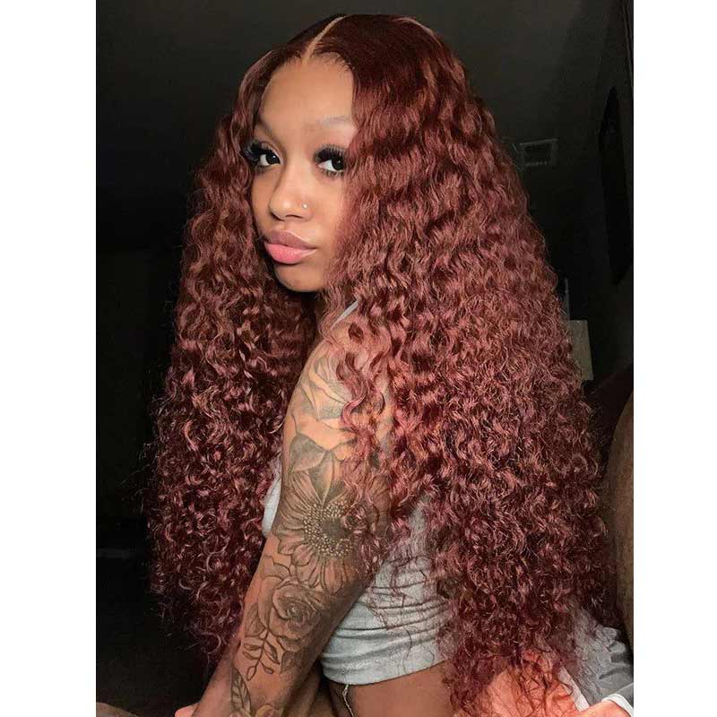 pre everything reddish brown wig
