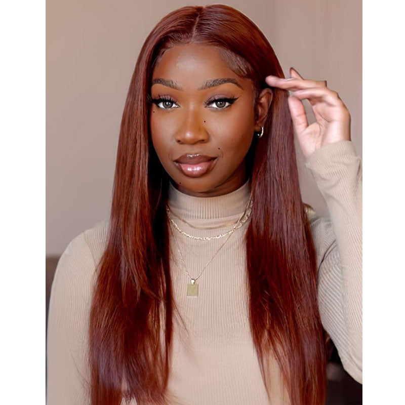 pre everything reddish brown wig