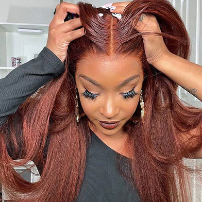 kinky straight 5x5 lace closure wigs