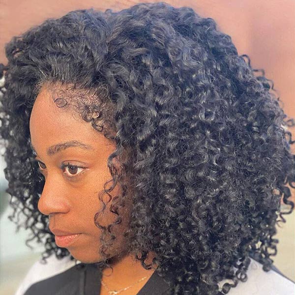 4C Curly Edges 13x4 Lace Front Bob Wigs