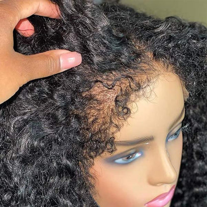 4C Curly Edges 13x4 Lace Front Bob Wigs