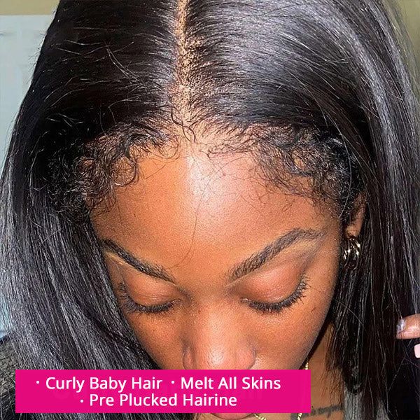 kinky straight lace wig