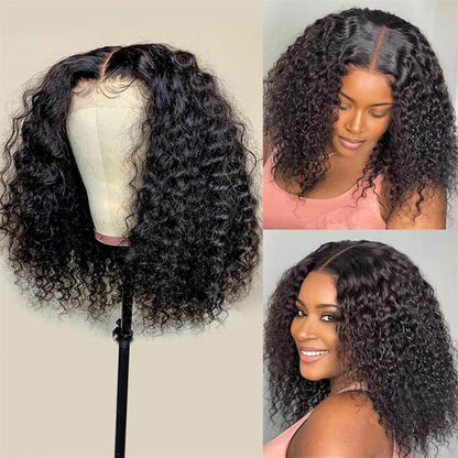 4x4-Lace-Bob-Wig-Kinky-Curly-Bob-Lace-Black-Wigs