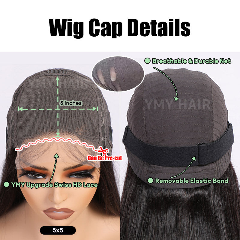 Body Wave HD Lace Frontal and Closure Wigs with Curtain Bangs for Sale