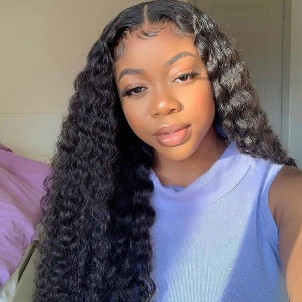 deep wave 5x5 glueless wig