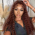 deep wave auburn color 5x5 hd lace wig