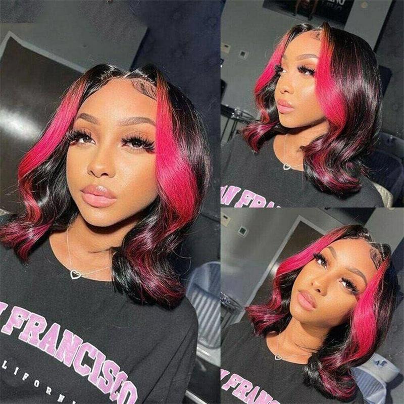 5x5 hd lace closure red skunk stripe wigs