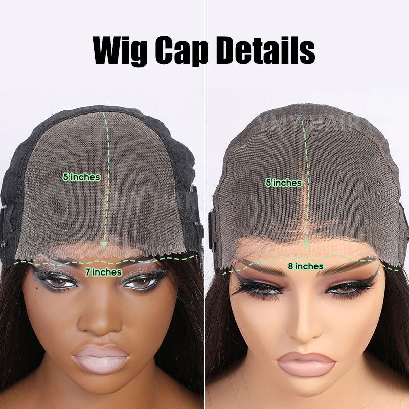 glueless straight highlight 8x5 hd lace closure wig