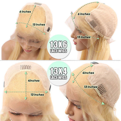 blonde highlight hd lace front wig