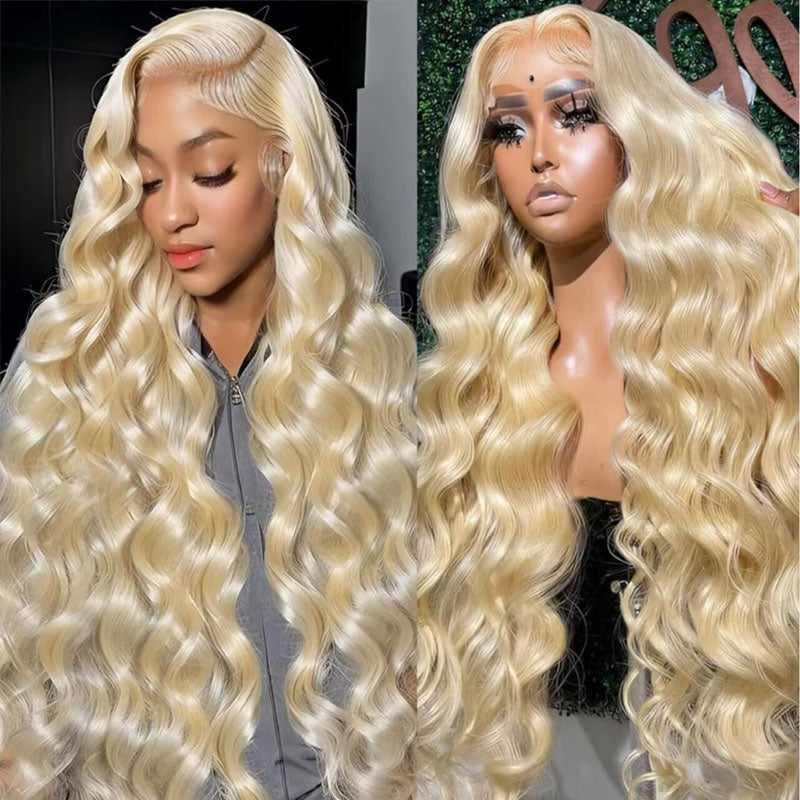 hd lace blonde loose wave wig