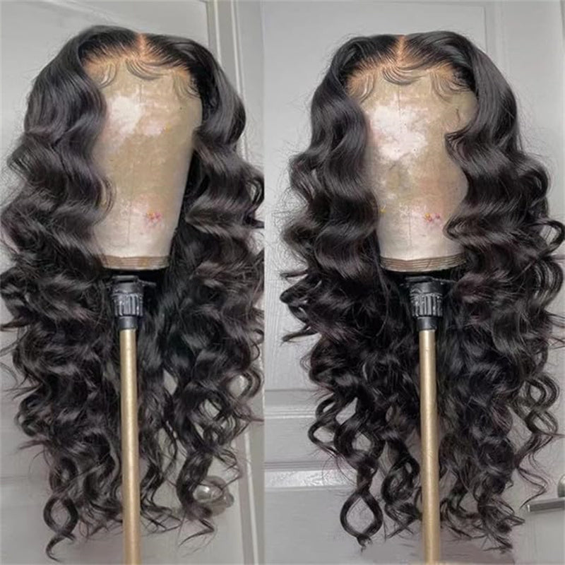 13x6 Swiss HD Lace Front Wigs Natural Hairline Loose  Wave Human Hair Wigs for Women
