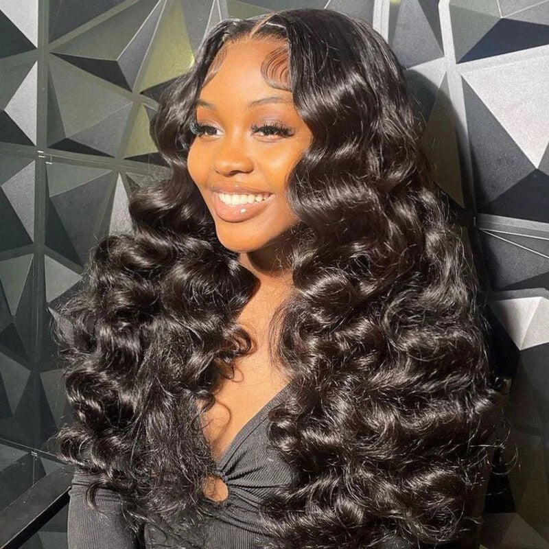 13x6 Swiss HD Lace Front Wigs Natural Hairline Loose  Wave Human Hair Wigs for Women