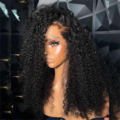 4C Curly Edges 13x4 Lace Front Bob Wigs Short Curly 4x4 HD Lace Wigs Ready-to-wear