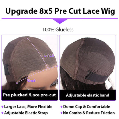 body wave 8x5 highlight hd lace glueless wigs