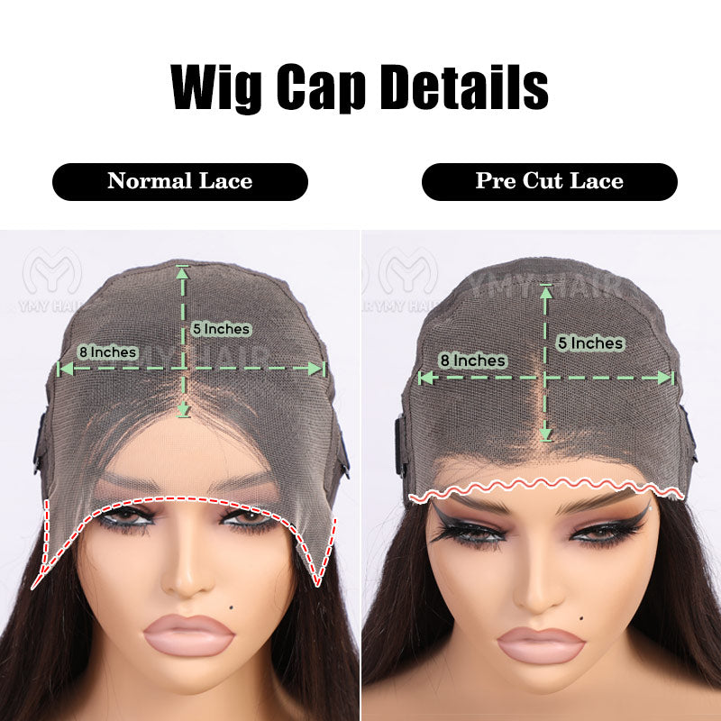 Straight Swiss Lace Closure Wigs with Curtain Bangs Human Hair Wigs Affordable