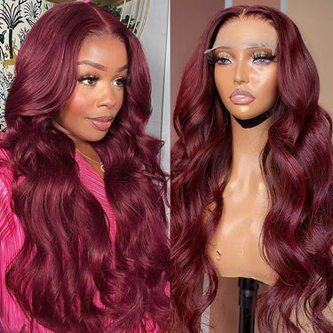 99J Burgundy Glueless Wear And Go Wig