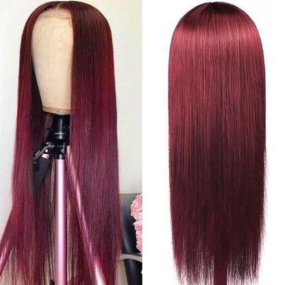 glueless straight 99j colored hd lace closure wig