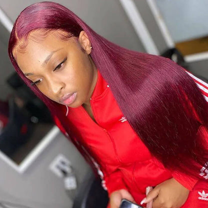glueless straight 99j color hd lace wigs
