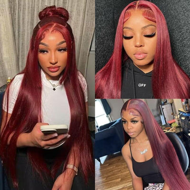 99J Color Lace Wigs Pre Plucked Straight Hair