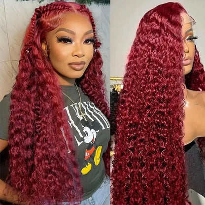 Glueless Human Hair Wigs Knot Bleaching Deep Wave 