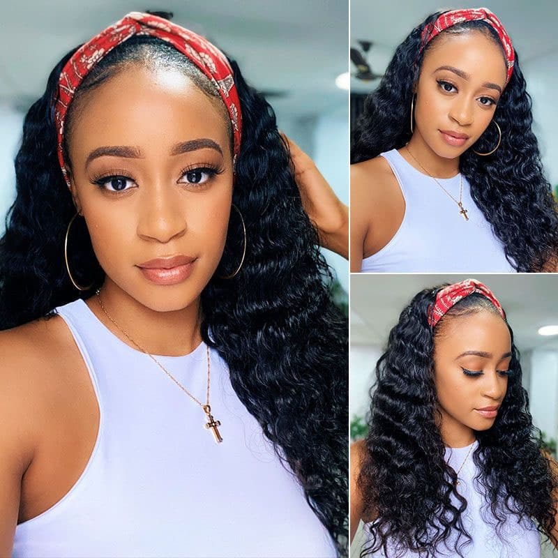 Deep Wave Headband Wigs