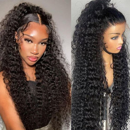 Pre-plucked 13x4 13x6 Invisible HD Lace Wigs Front Wigs With Pre Bleached Plucked Hairline Curly Glueless Lace Wigs