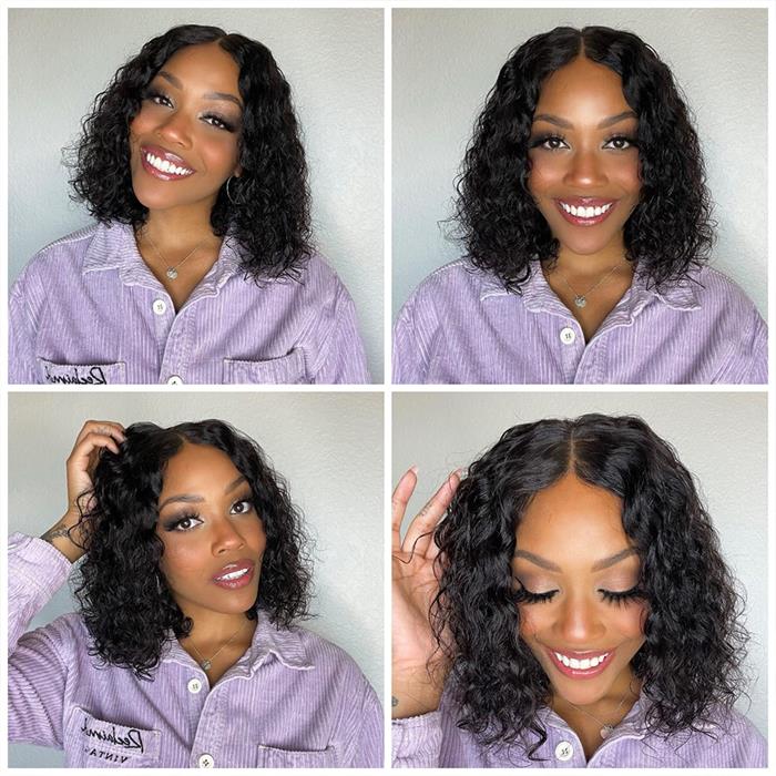 Middle-Part-Lace-kinky-curly-Bob-Short-Wigs
