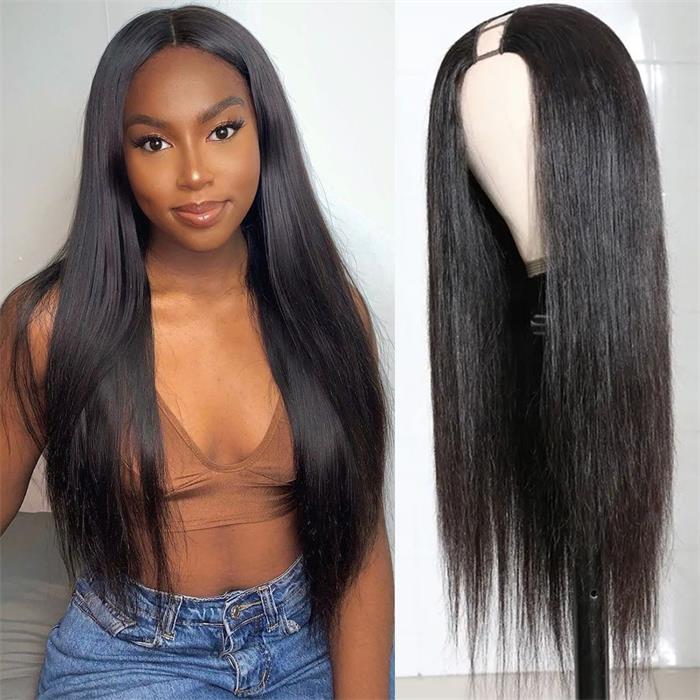 Most-Realistic-Natural-Color-Straight-U-Part-Wig