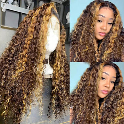 Ombre-Brown-Curly-Wig