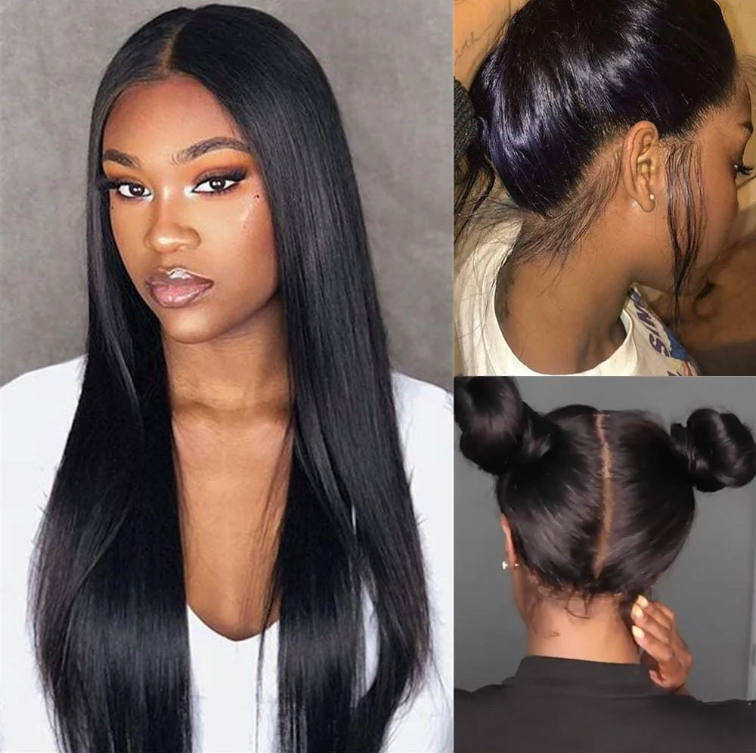 Full Lace Wig 4D Encircle With Invisible Strap Fit HD Lace Parting Anywhere Wigs Bleached Knot