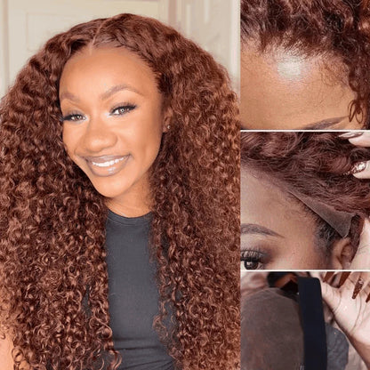 Reddish Brown Jerry Curly wig