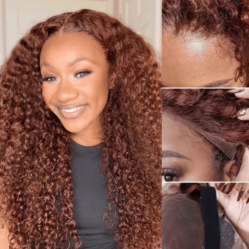 Reddish Brown Jerry Curly wig