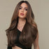 Dark Brown HD Lace Wigs Straight Wigs with Curtain Bangs