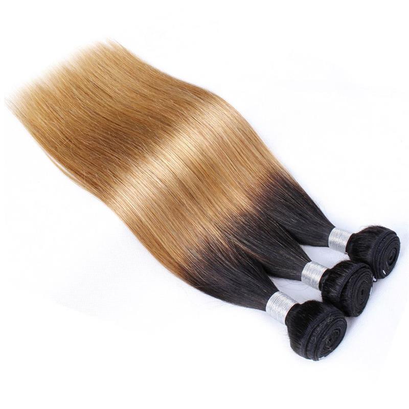 T1B27 2 tone ombre honey blonde bundles